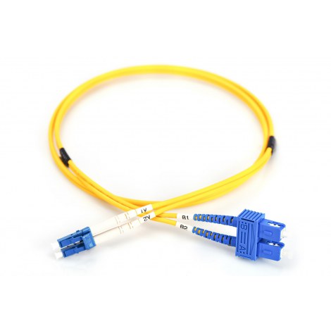 Digitus | Patch cable | Fibre optic | Male | SC single-mode | Male | LC single-mode | Yellow | 3 m - 3